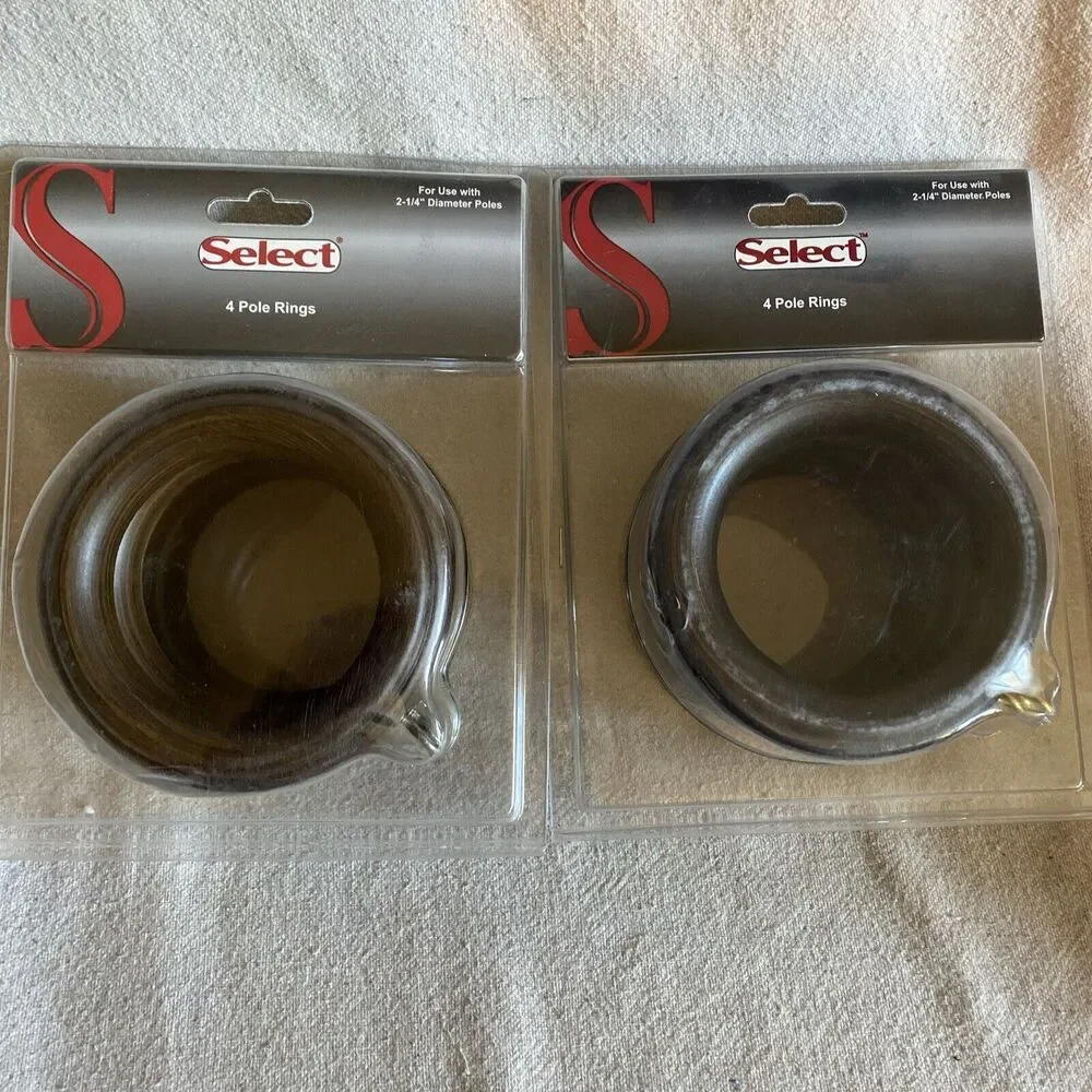 8 Wood Curtain Pole Rings for 2 1/4